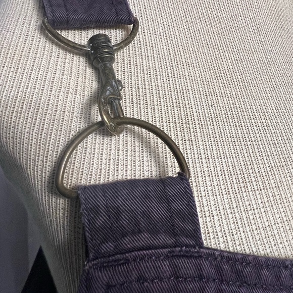 Vintage AMI Purple Overall Dress With Metall Accents And One Pocket Midi Medium - Picture 2 of 12